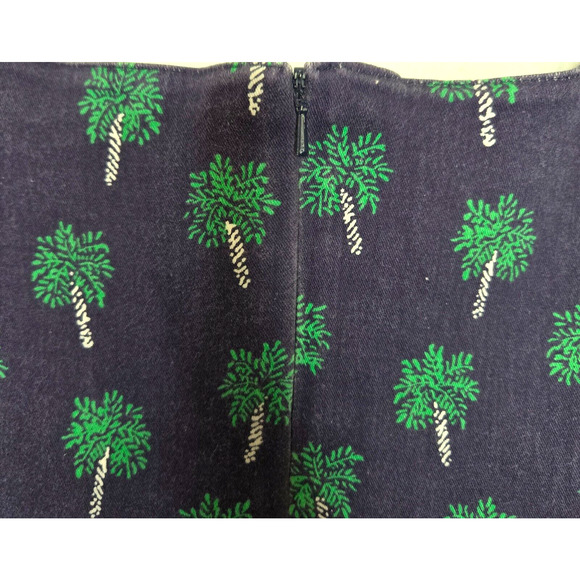 Vintage Lilly Pulitzer Womens Mini Dress 6 Navy Green Palm Tree Stretch Shift - Picture 5 of 10